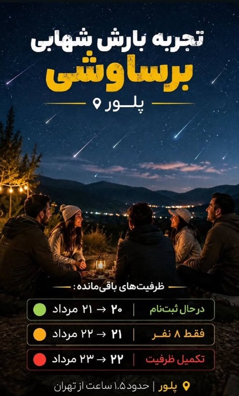 مشاهده بارش شهابی - پلور