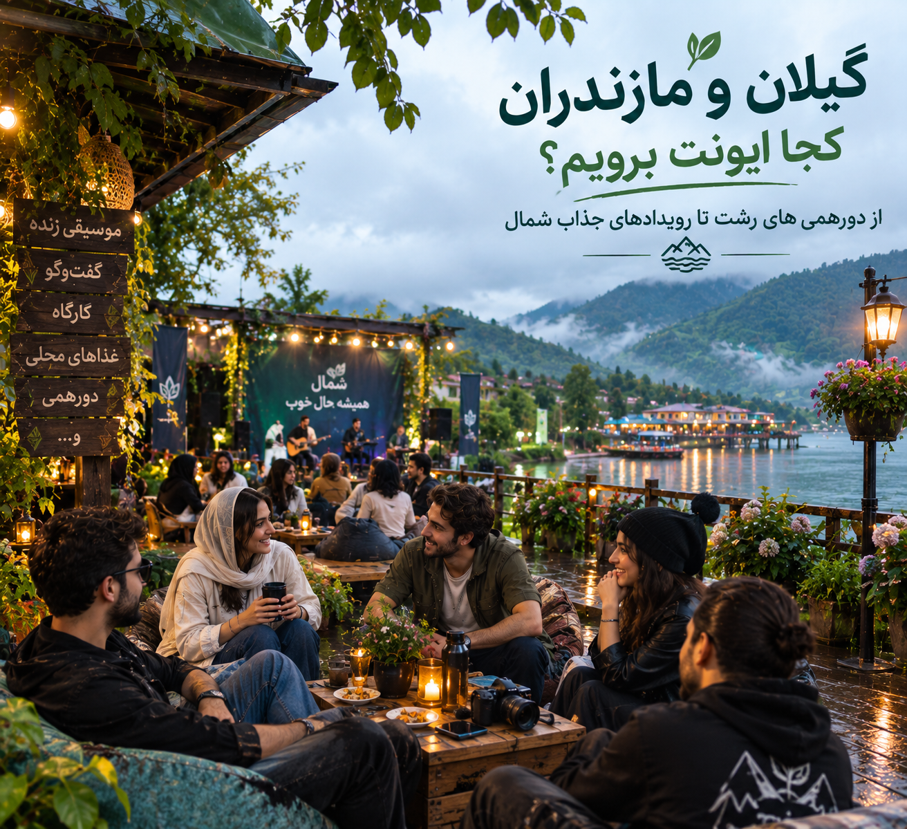 گیلان و مازندران کجا ایونت برویم؟ از دورهمی‌ های رشت تا رویدادهای جذاب شمال